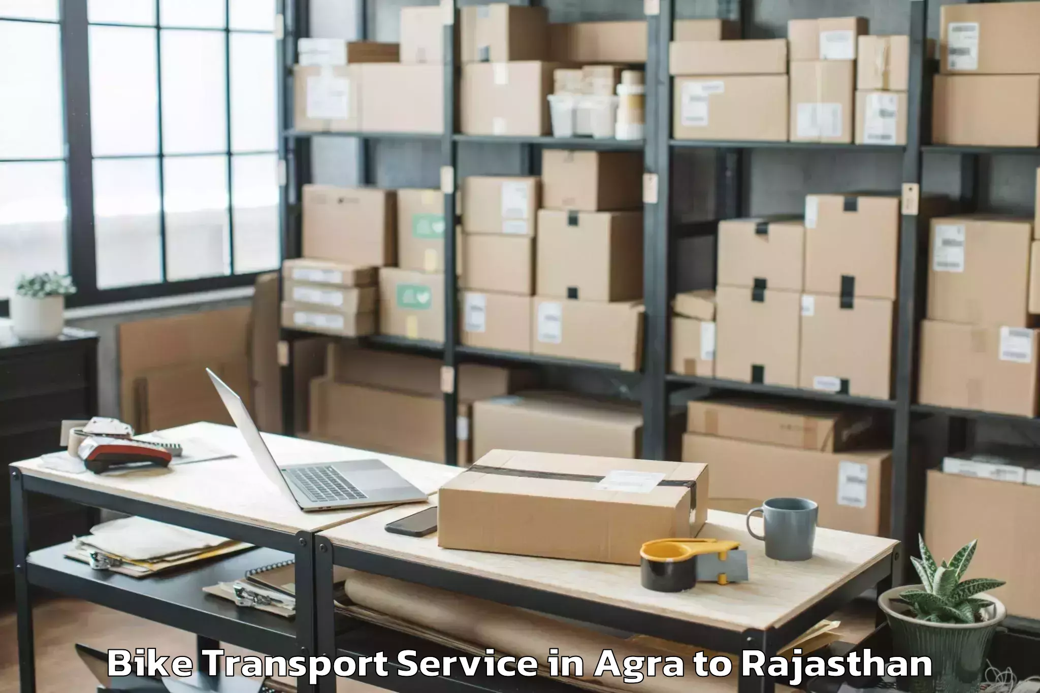 Leading Agra to Mahindra World City Jaipur Bike Transport Provider